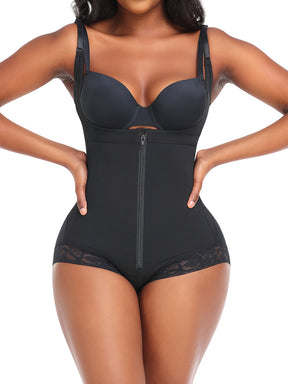Larekius® Tummy Control Open Bust Bodysuit with Zipper