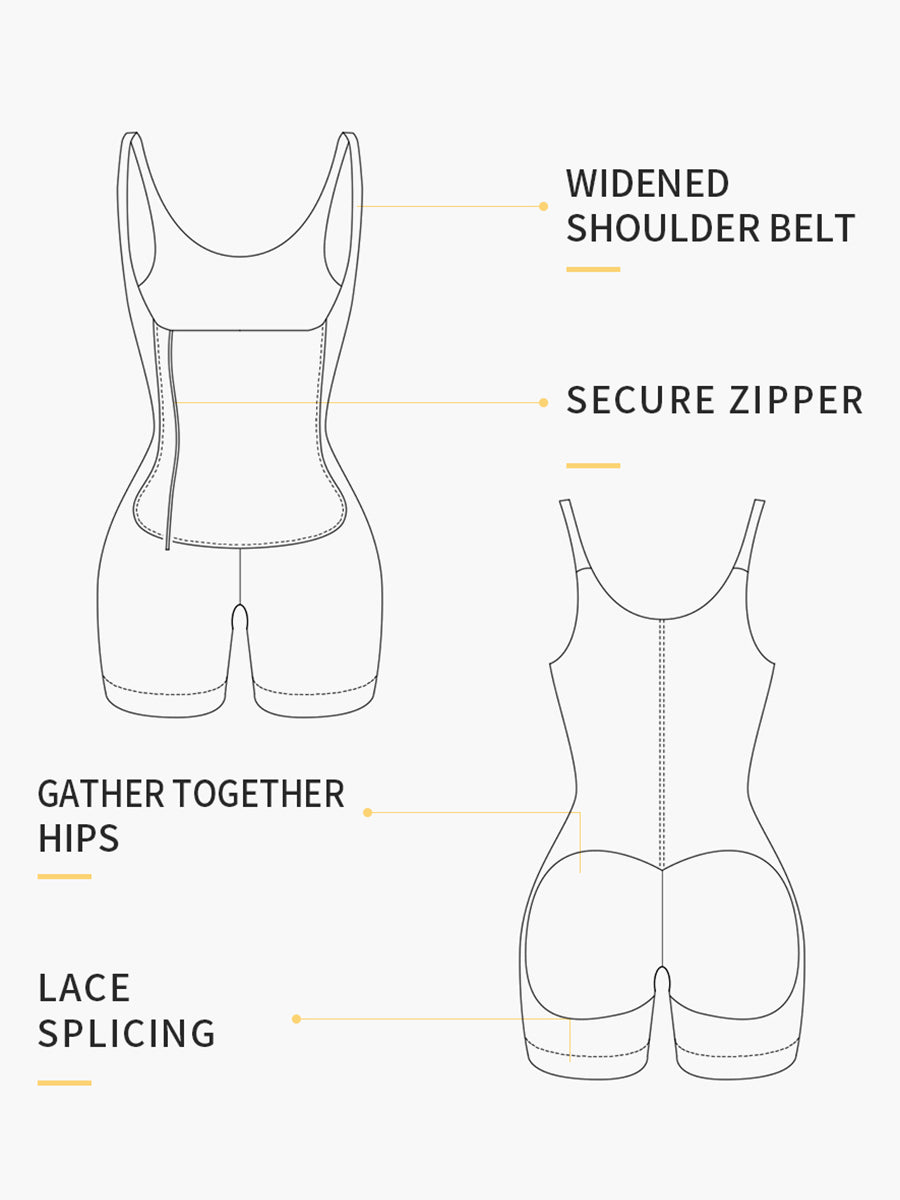 Larekius® Booty Boosting Bodysuit- Side Zipper