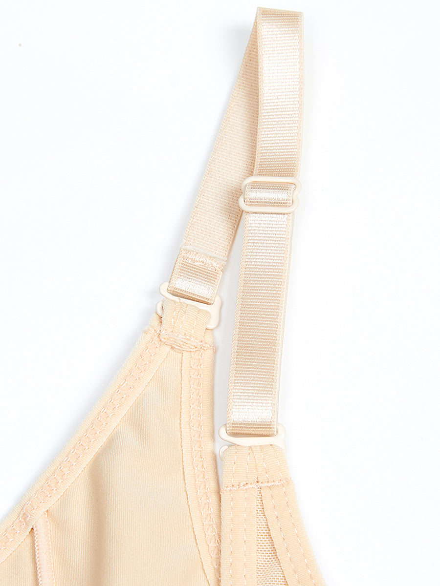 Larekius® Open Bust Tummy Control Shapewear Bodysuit With Zipper